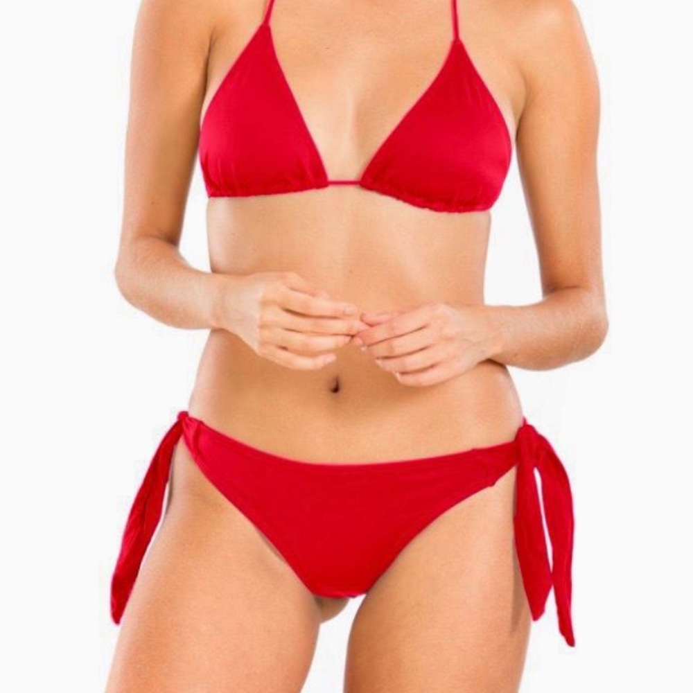 Red 4 way bikini